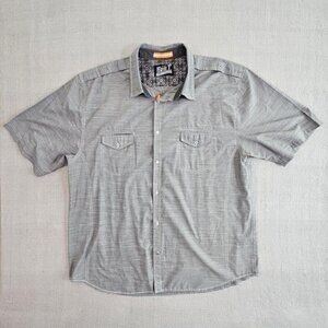 Drill Clothing Company Shirt Men's 3XLB Gray Button Up Short Sleeve Dadcore GUC